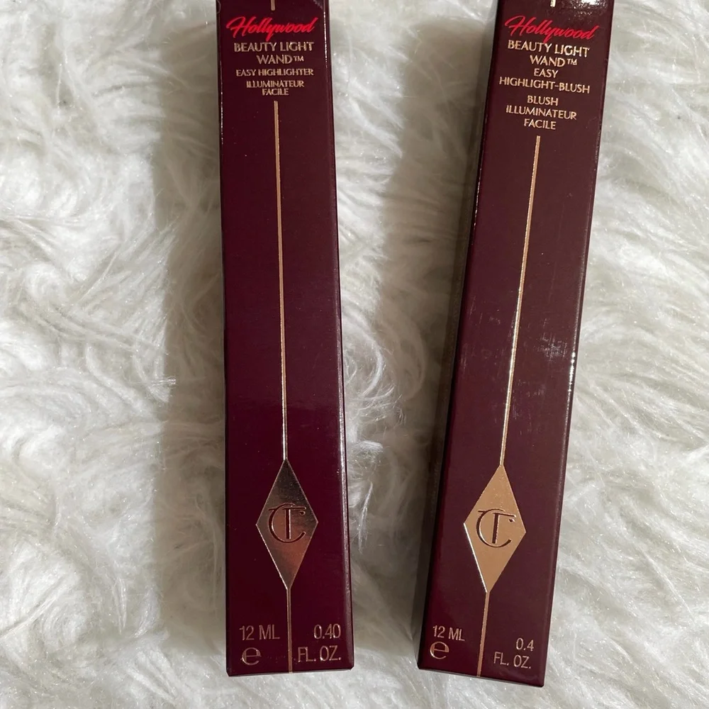 NWT Charlotte Tilbury Beauty Light Wand Spotlight Pinkgasm Sunset Highlighter
